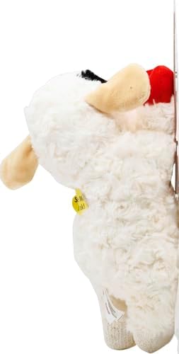 Multipet Lamb Chop Dog Plush Toy - Squeaky Toy for All Dogs - Extra Soft Plush - Stuffed Animal Dog Toy for Cuddling & Playing - Cute Pet Toy (6", Cream)