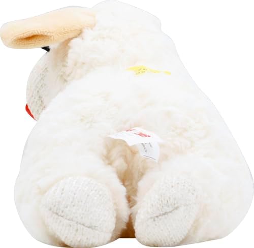 Multipet Lamb Chop Dog Plush Toy - Squeaky Toy for All Dogs - Extra Soft Plush - Stuffed Animal Dog Toy for Cuddling & Playing - Cute Pet Toy (6", Cream)