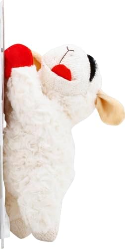 Multipet Lamb Chop Dog Plush Toy - Squeaky Toy for All Dogs - Extra Soft Plush - Stuffed Animal Dog Toy for Cuddling & Playing - Cute Pet Toy (6", Cream)
