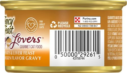 Purina Fancy Feast Gravy Lovers, Poultry & Beef Wet Cat Food, 3oz, 24-Pack