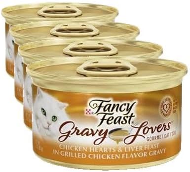 Purina Fancy Feast Gravy Lovers, Poultry & Beef Wet Cat Food, 3oz, 24-Pack