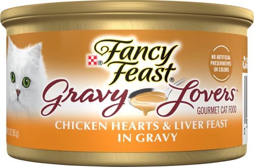 Purina Fancy Feast Gravy Lovers, Poultry & Beef Wet Cat Food, 3oz, 24-Pack
