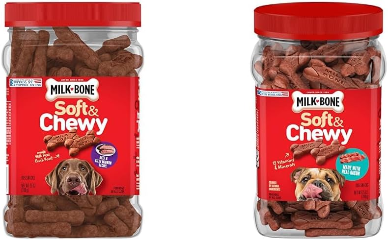 Milk-Bone Soft & Chewy Dog Treats, 25 Oz. Canister