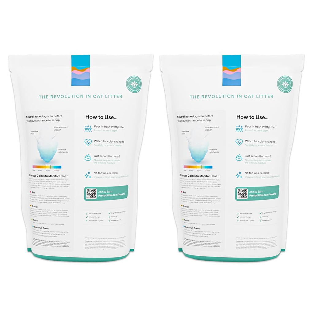 PrettyLitter Health Monitoring Cat Litter, Unscented, 6 lb. Bag