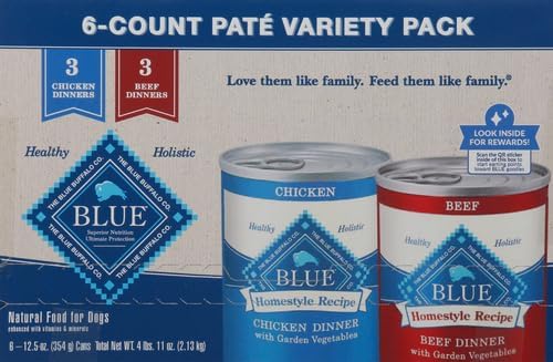 Blue Buffalo Homestyle Recipe Chicken Adult Wet Dog Food, 12.5 oz, 12 ct