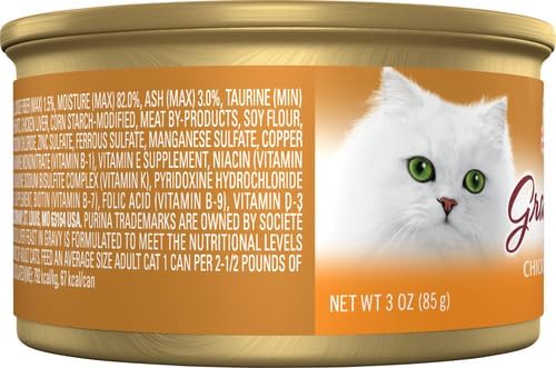 Purina Fancy Feast Gravy Lovers, Poultry & Beef Wet Cat Food, 3oz, 24-Pack