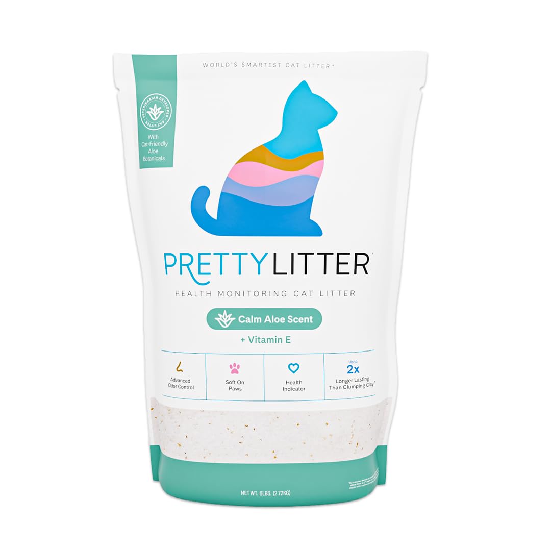 PrettyLitter Health Monitoring Cat Litter, Unscented, 6 lb. Bag