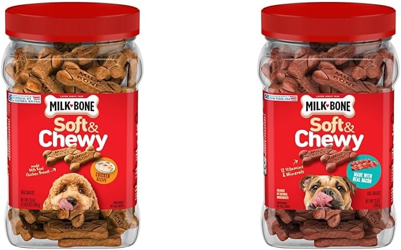 Milk-Bone Soft & Chewy Dog Treats, 25 Oz. Canister