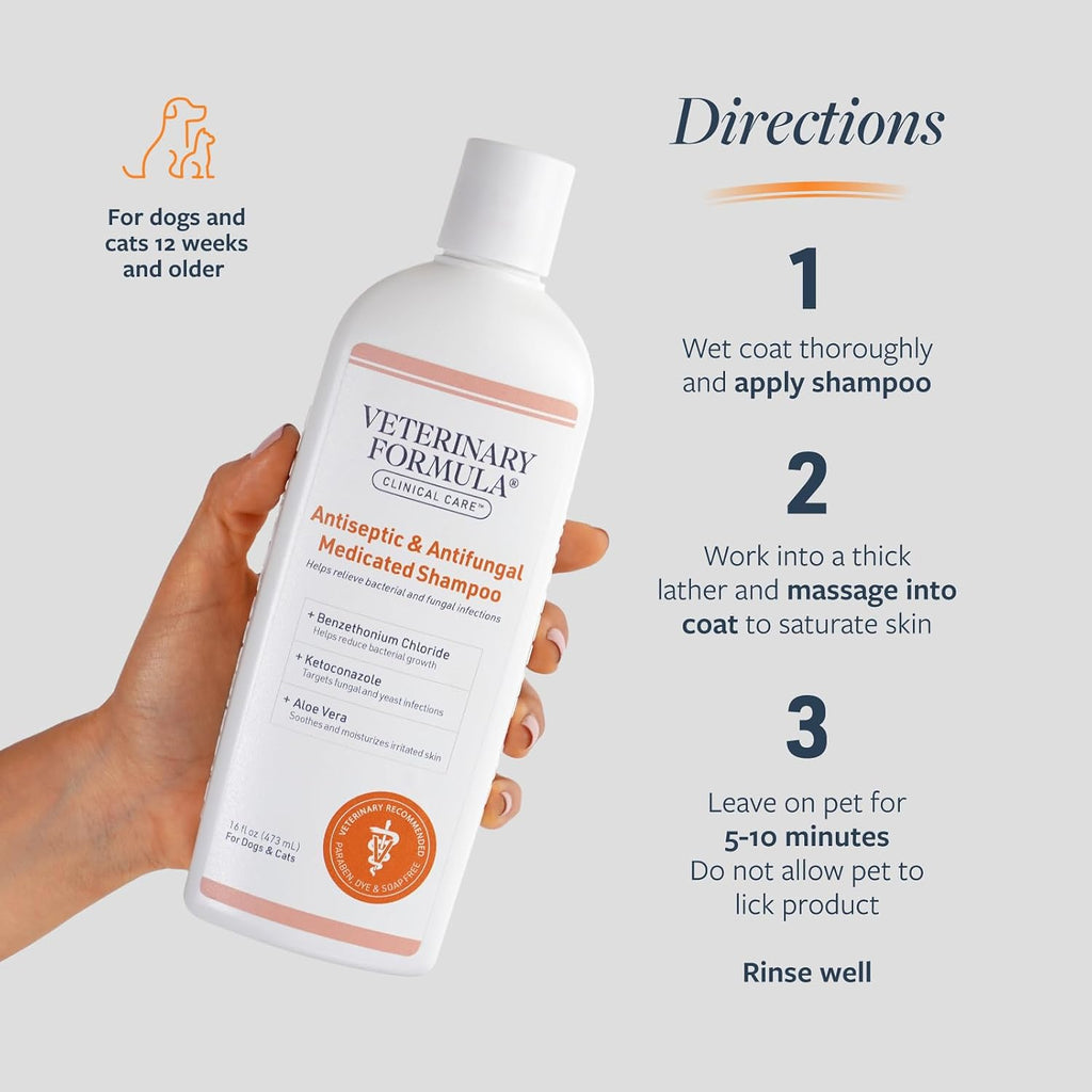 Veterinary Formula Clinical Care Antiseptic & Antifungal Shampoo, 16 oz