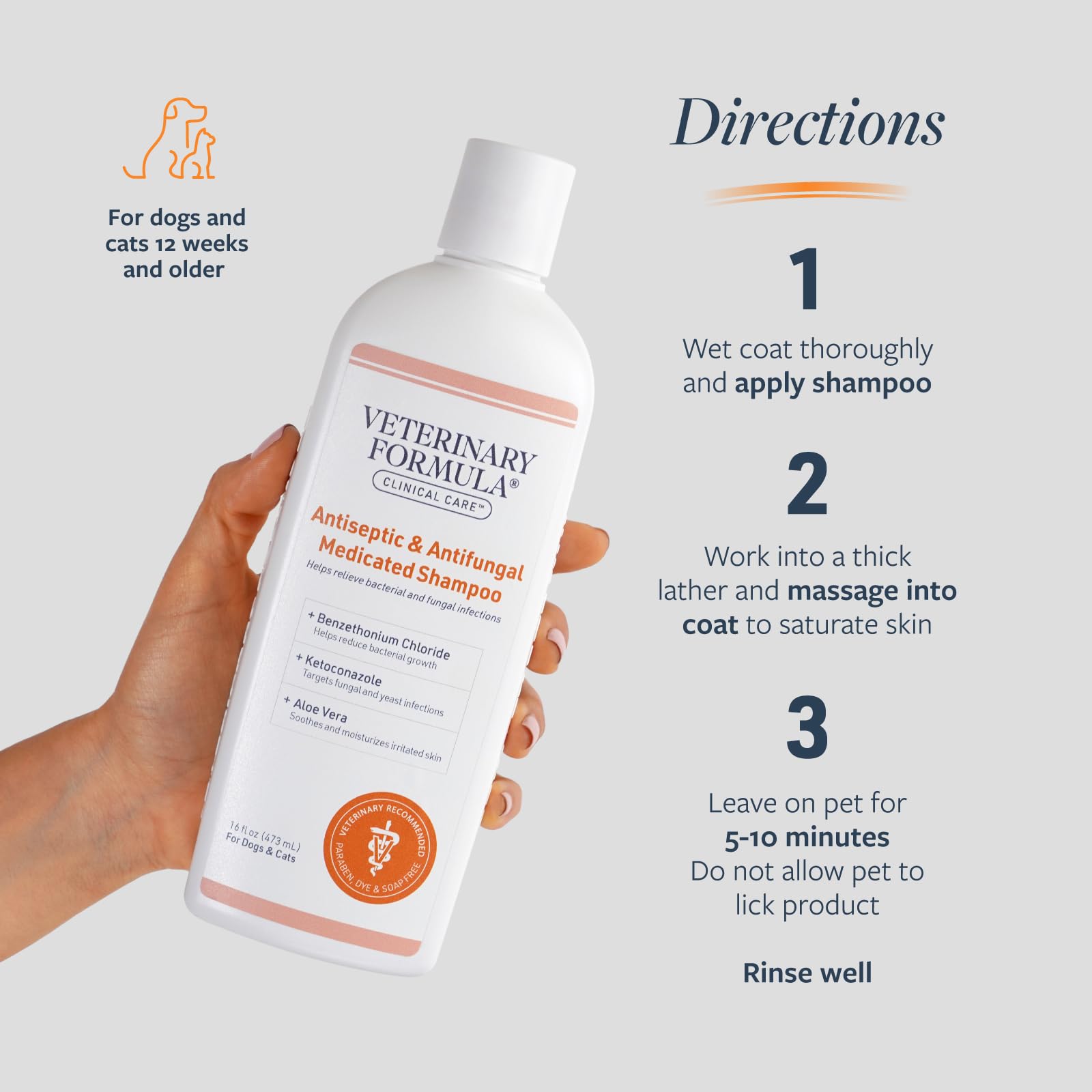 Veterinary Formula Clinical Care Antiseptic & Antifungal Shampoo, 16 oz
