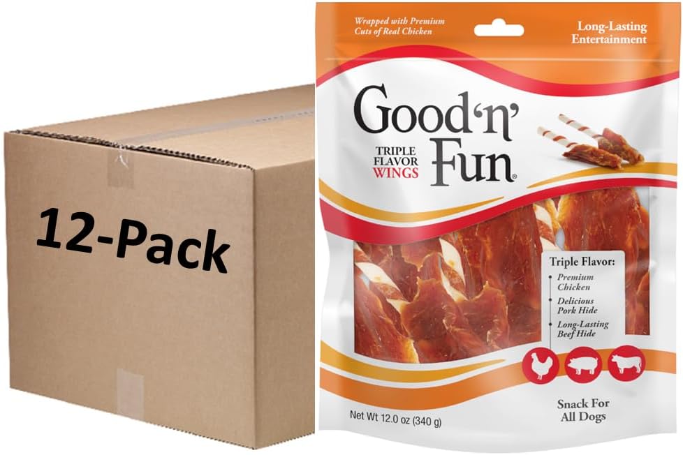 GOOD 'N' FUN Wings Long-Lasting Dog Treat Made with Real Protein, 24 oz