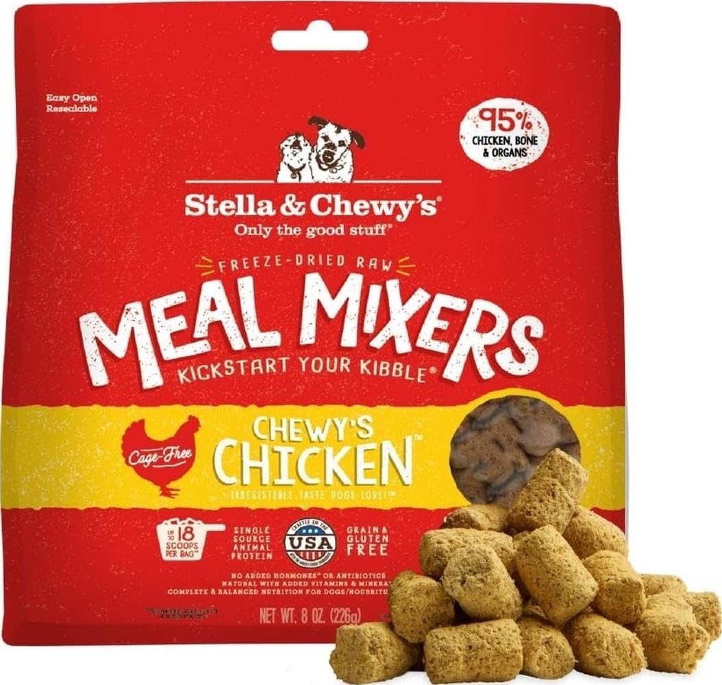 Stella & Chewy's Freeze-Dried Raw Beef Meal Mixers- Dog Food Topper and Mixer - Made with 95% Grass-Fed Beef, Organs & Bone - Perfect for Picky Eaters - Grain-Free - 7 oz
