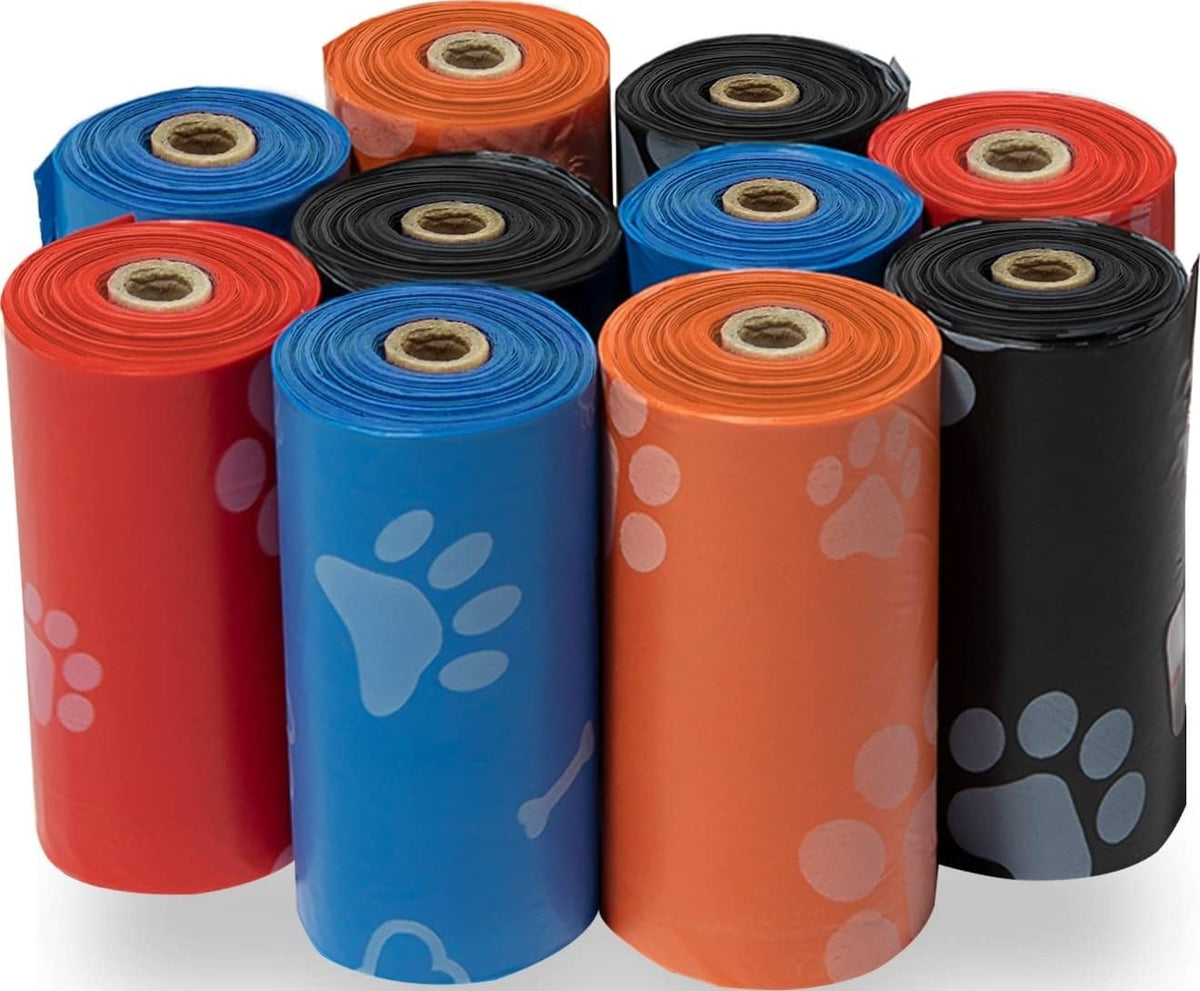 Best Pet Supplies Poop Bags for Dogs - Assorted Colors, 150 Count