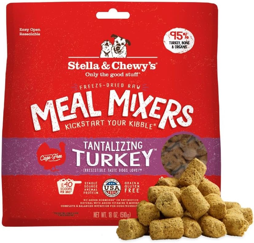 Stella & Chewy's Freeze-Dried Raw Beef Meal Mixers- Dog Food Topper and Mixer - Made with 95% Grass-Fed Beef, Organs & Bone - Perfect for Picky Eaters - Grain-Free - 7 oz