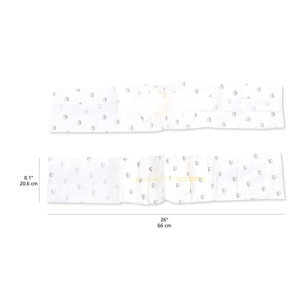 Amazon Basics Absorbent, Leakproof Male Dog Wrap Disposable Diapers with Wetness Indicator, Breathable, Small, White, 50-Pack
