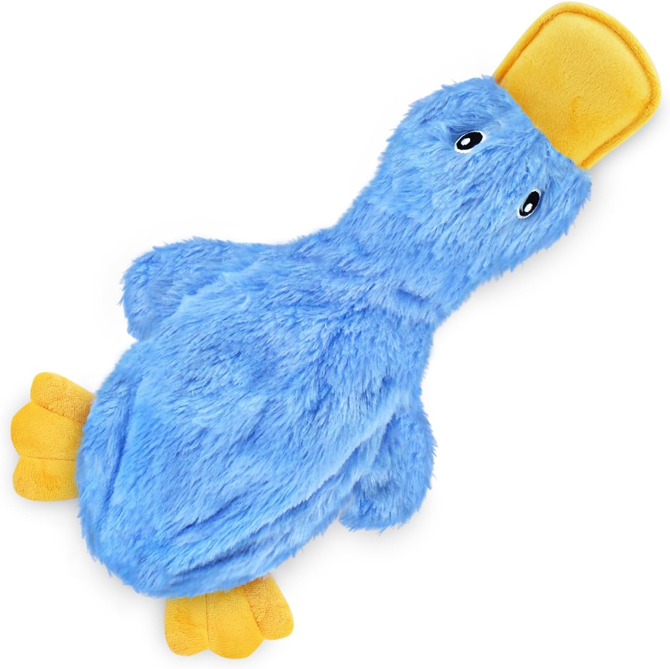 Best Pet Supplies Interactive Squeaky Dog Toy - Crinkle Duck, Yellow