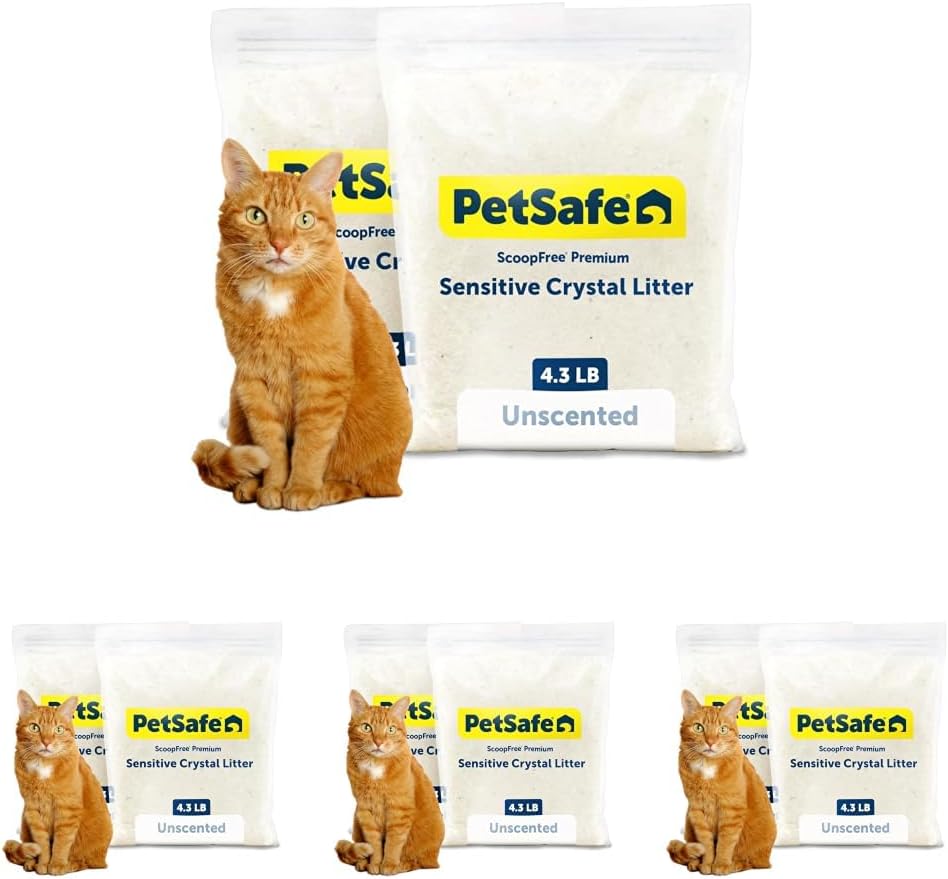 PetSafe ScoopFree Premium Crystal Litter, Lavender Scent, 4.3Lb Bag, 2 Pack