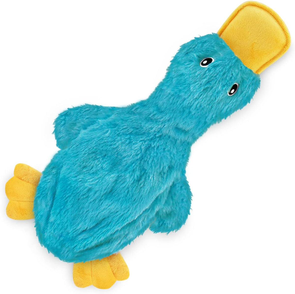 Best Pet Supplies Interactive Squeaky Dog Toy - Crinkle Duck, Yellow