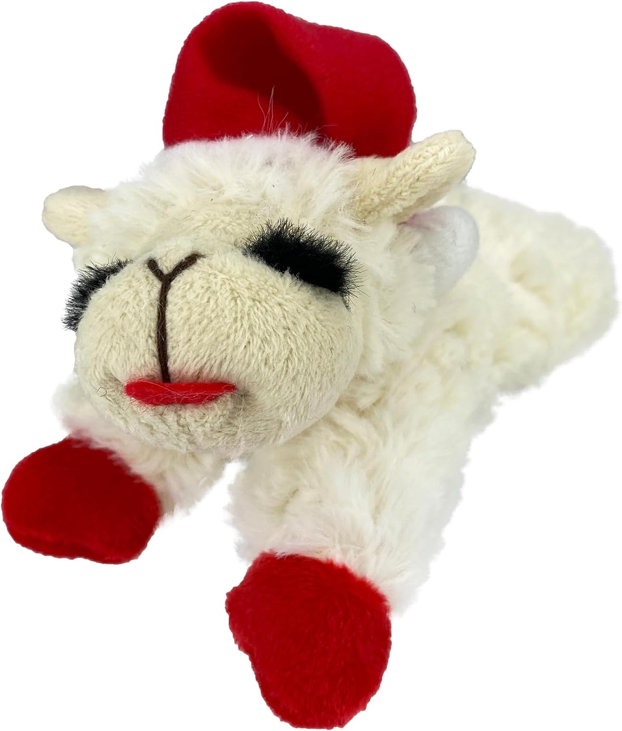 Multipet Lamb Chop Dog Plush Toy - Squeaky Toy for All Dogs - Extra Soft Plush - Stuffed Animal Dog Toy for Cuddling & Playing - Cute Pet Toy (6", Cream)