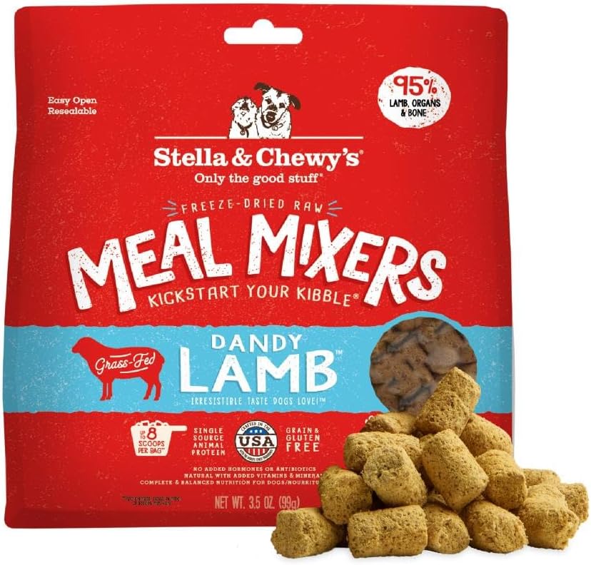 Stella & Chewy's Freeze-Dried Raw Beef Meal Mixers- Dog Food Topper and Mixer - Made with 95% Grass-Fed Beef, Organs & Bone - Perfect for Picky Eaters - Grain-Free - 7 oz