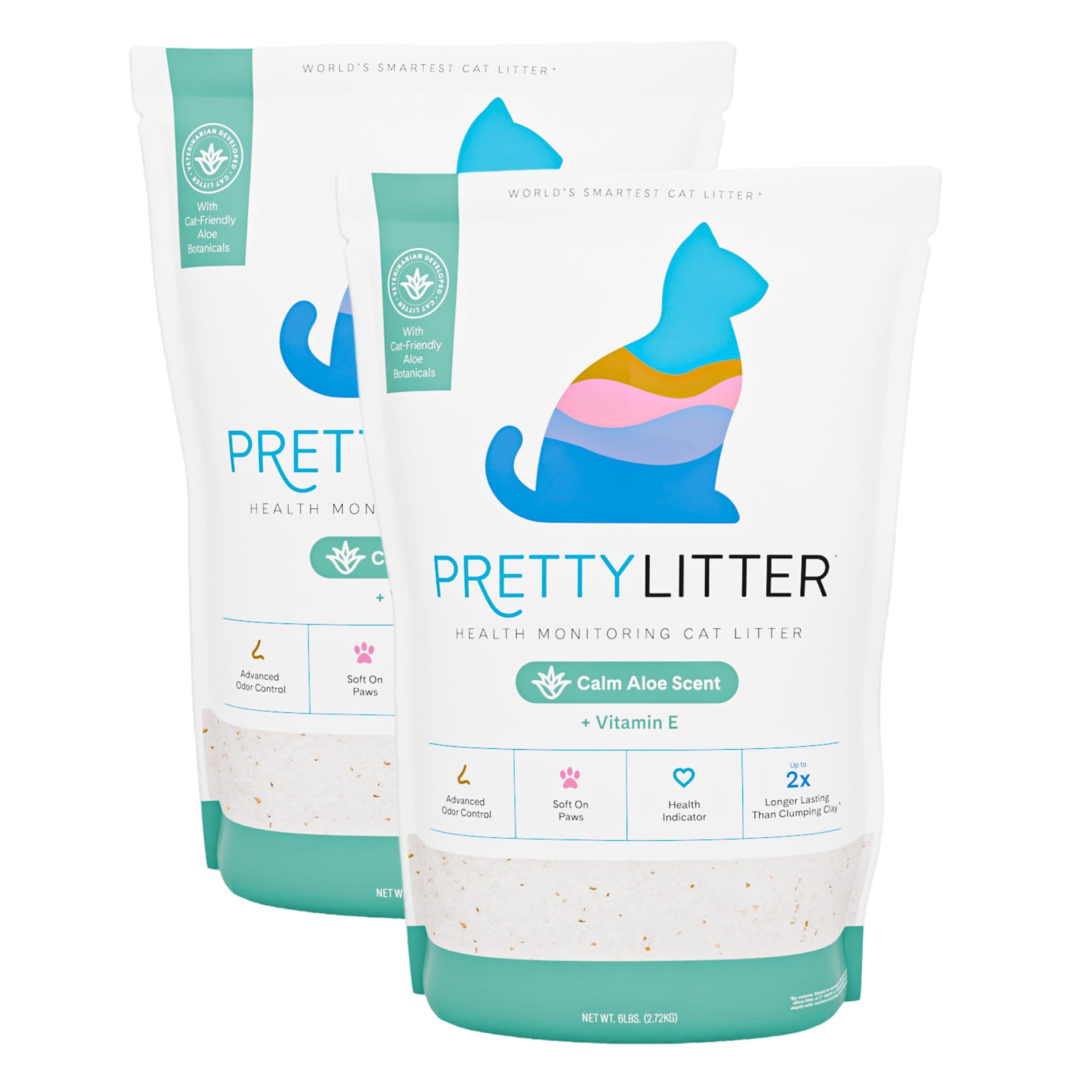 PrettyLitter Health Monitoring Cat Litter, Unscented, 6 lb. Bag