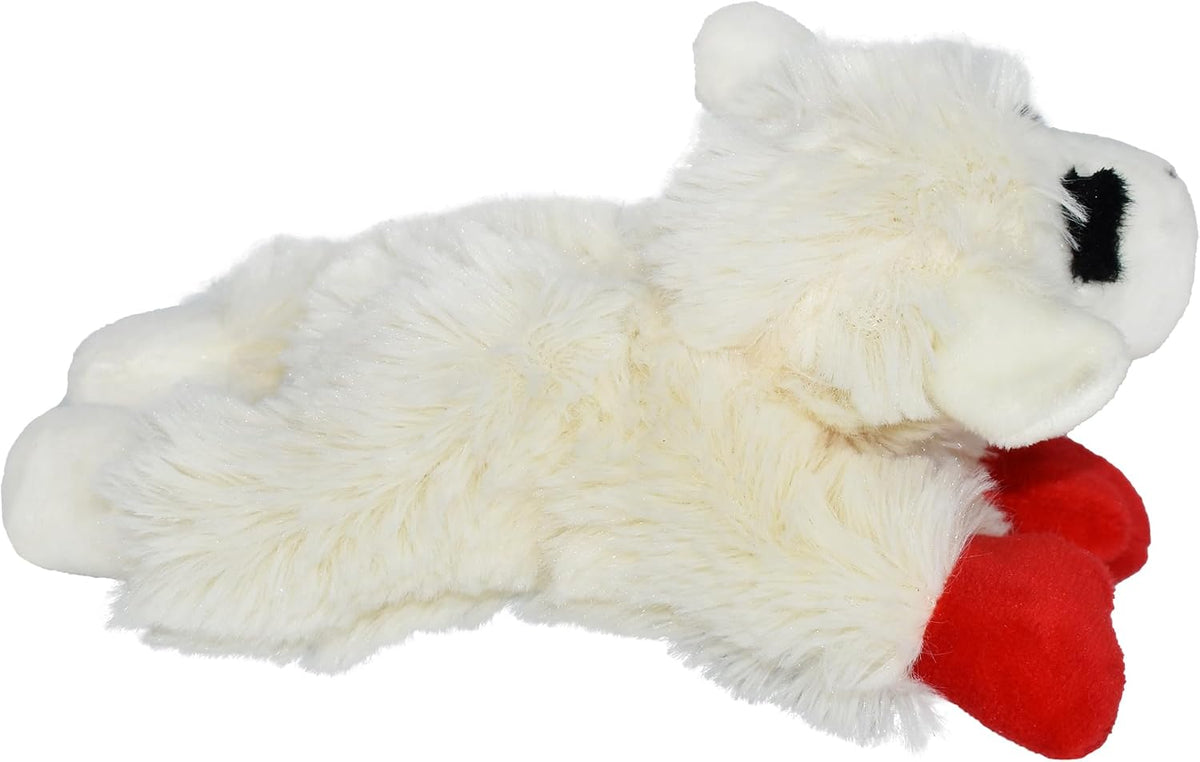 Multipet Lamb Chop Dog Plush Toy - Squeaky Toy for All Dogs - Extra Soft Plush - Stuffed Animal Dog Toy for Cuddling & Playing - Cute Pet Toy (6", Cream)