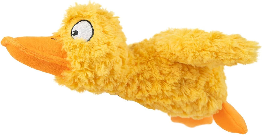 Best Pet Supplies Interactive Squeaky Dog Toy - Crinkle Duck, Yellow