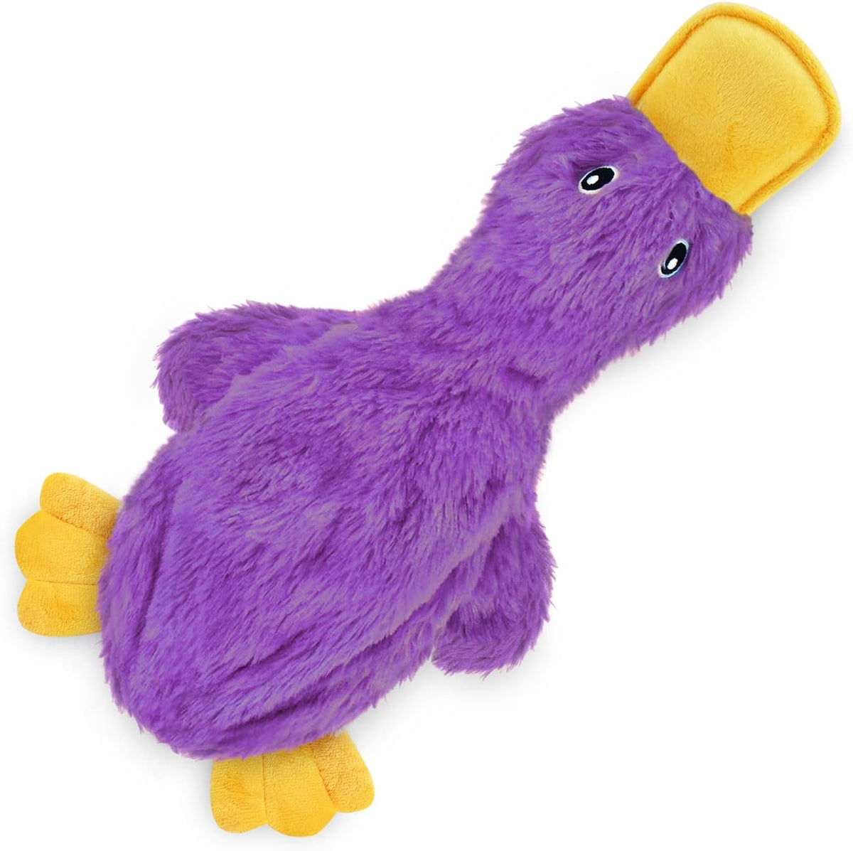 Best Pet Supplies Interactive Squeaky Dog Toy - Crinkle Duck, Yellow