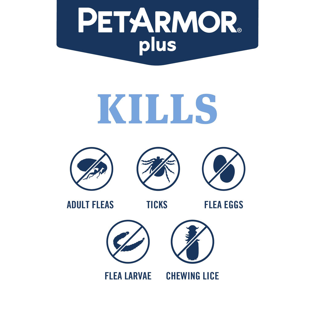 PetArmor Plus Flea and Tick Prevention for Cats, Cat Flea and Tick Treatment, 3 Doses, Waterproof Topical, Fast Acting, Cats Over 1.5 lbs