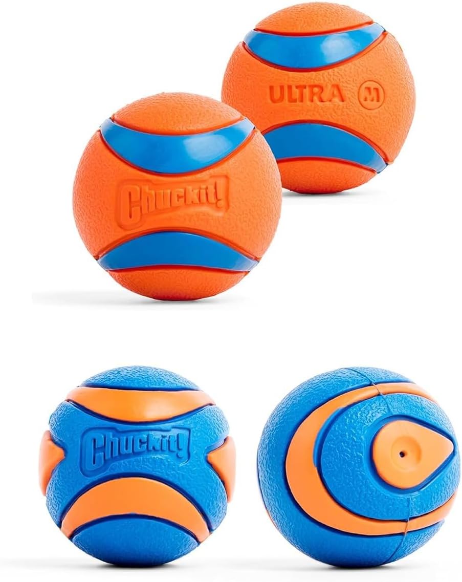 Chuckit! Ultra Ball Dog Toy, Durable Rubber, Medium 2.5-in, 2 Pack