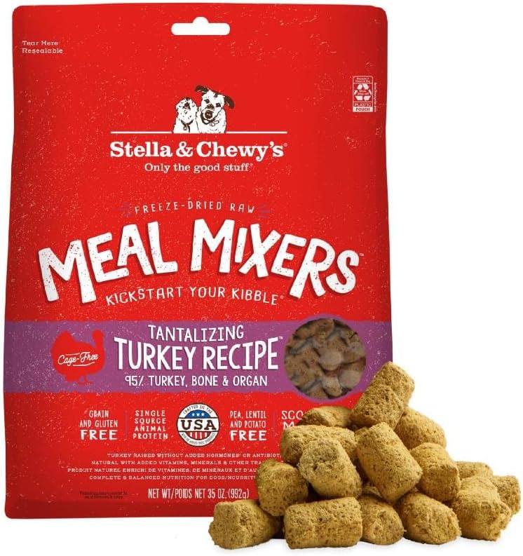 Stella & Chewy's Freeze-Dried Raw Beef Meal Mixers- Dog Food Topper and Mixer - Made with 95% Grass-Fed Beef, Organs & Bone - Perfect for Picky Eaters - Grain-Free - 7 oz
