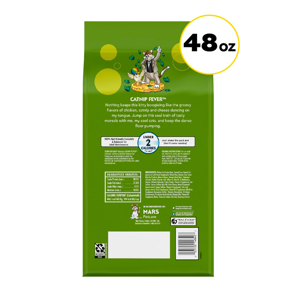 Temptations MixUps Crunchy and Soft Cat Treats, Catnip Fever, 16 oz