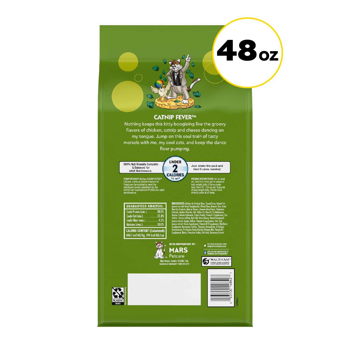 Temptations MixUps Crunchy and Soft Cat Treats, Catnip Fever, 16 oz