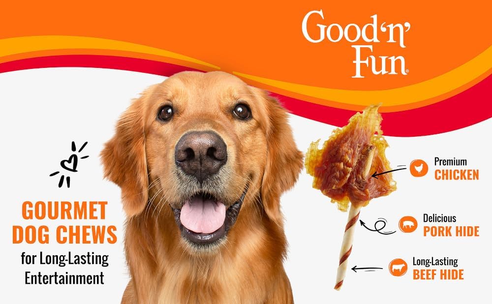 GOOD 'N' FUN Wings Long-Lasting Dog Treat Made with Real Protein, 24 oz