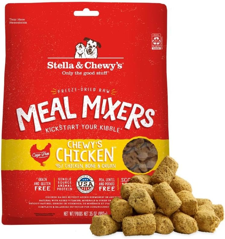 Stella & Chewy's Freeze-Dried Raw Beef Meal Mixers- Dog Food Topper and Mixer - Made with 95% Grass-Fed Beef, Organs & Bone - Perfect for Picky Eaters - Grain-Free - 7 oz