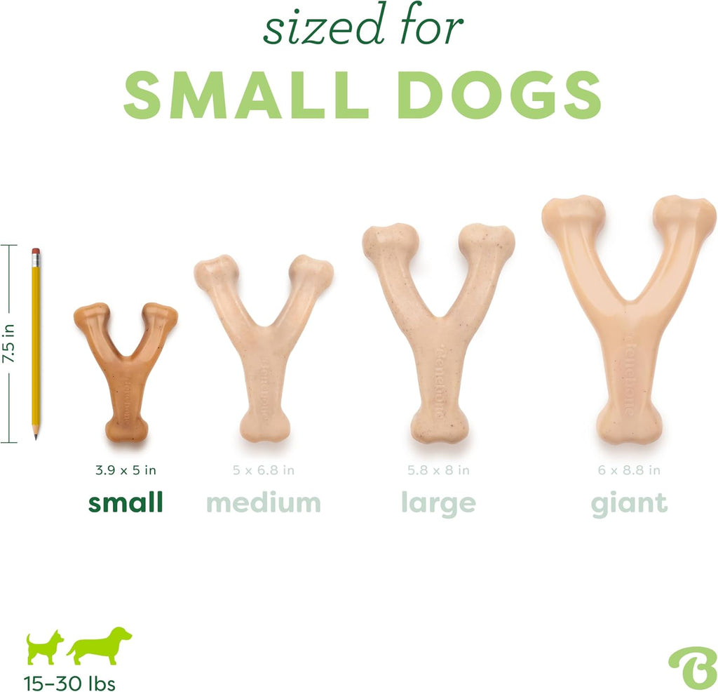Benebone Wishbone Durable Dog Chew Toy for Aggressive Chewers, Real Bacon, Made in USA, Medium
