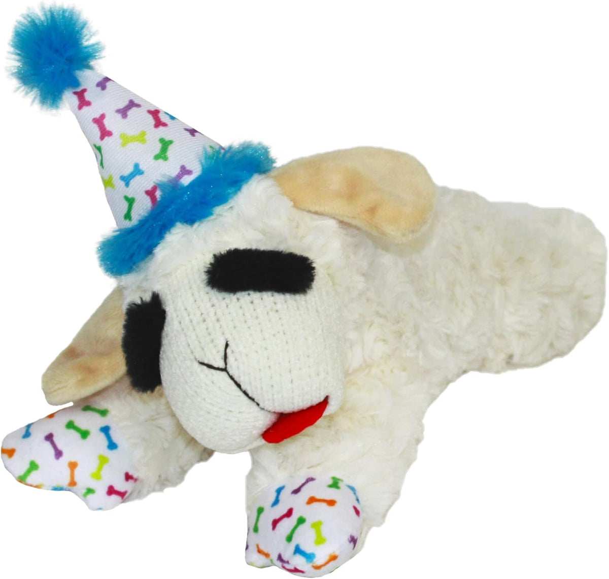 Multipet Lamb Chop Dog Plush Toy - Squeaky Toy for All Dogs - Extra Soft Plush - Stuffed Animal Dog Toy for Cuddling & Playing - Cute Pet Toy (6", Cream)