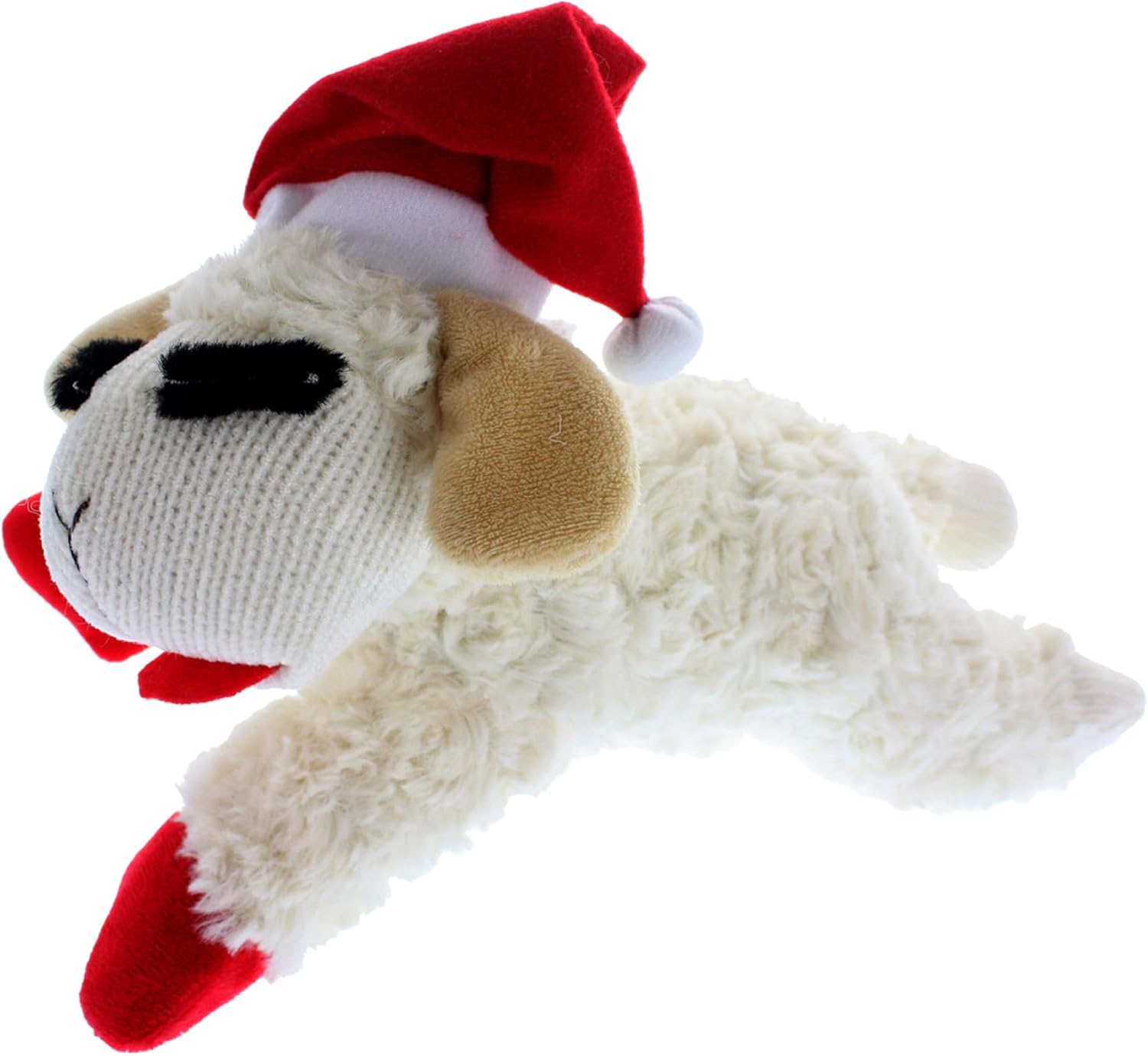 Multipet Lamb Chop Dog Plush Toy - Squeaky Toy for All Dogs - Extra Soft Plush - Stuffed Animal Dog Toy for Cuddling & Playing - Cute Pet Toy (6", Cream)