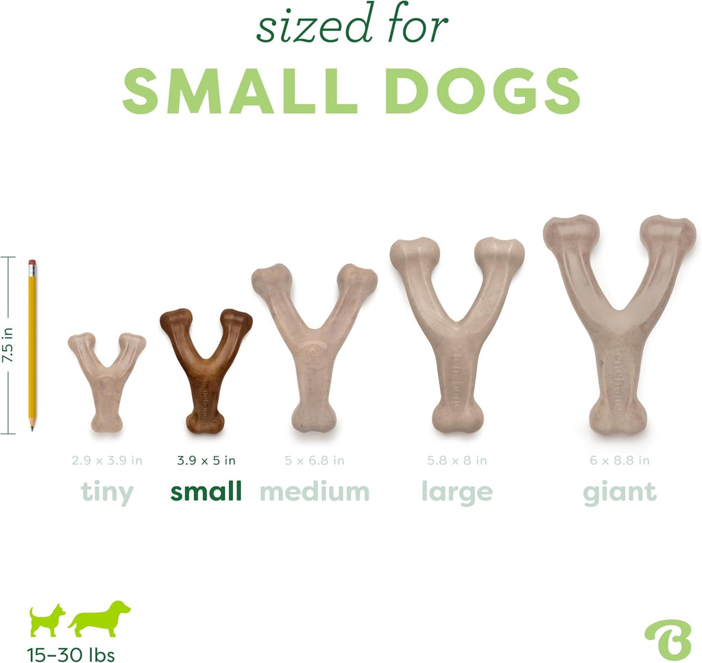Benebone Wishbone Durable Dog Chew Toy for Aggressive Chewers, Real Bacon, Made in USA, Medium