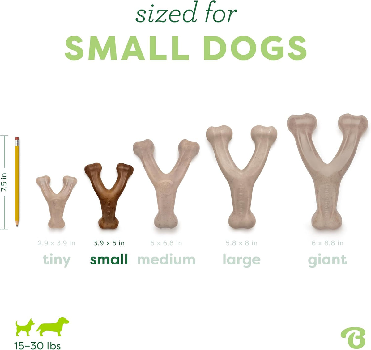 Benebone Wishbone Durable Dog Chew Toy for Aggressive Chewers, Real Bacon, Made in USA, Medium