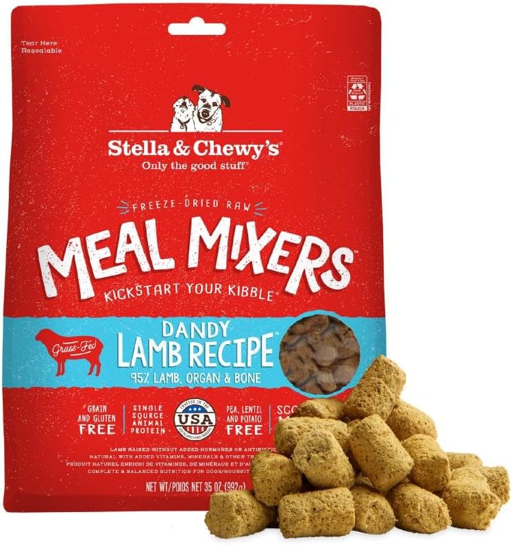 Stella & Chewy's Freeze-Dried Raw Beef Meal Mixers- Dog Food Topper and Mixer - Made with 95% Grass-Fed Beef, Organs & Bone - Perfect for Picky Eaters - Grain-Free - 7 oz