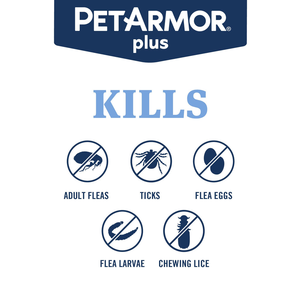 PetArmor Plus Flea and Tick Prevention for Cats, Cat Flea and Tick Treatment, 3 Doses, Waterproof Topical, Fast Acting, Cats Over 1.5 lbs