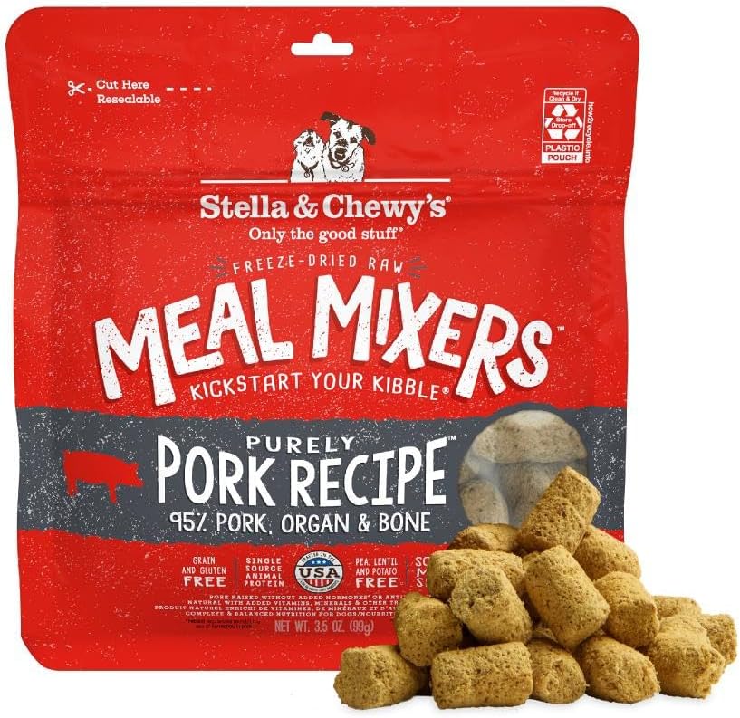 Stella & Chewy's Freeze-Dried Raw Beef Meal Mixers- Dog Food Topper and Mixer - Made with 95% Grass-Fed Beef, Organs & Bone - Perfect for Picky Eaters - Grain-Free - 7 oz
