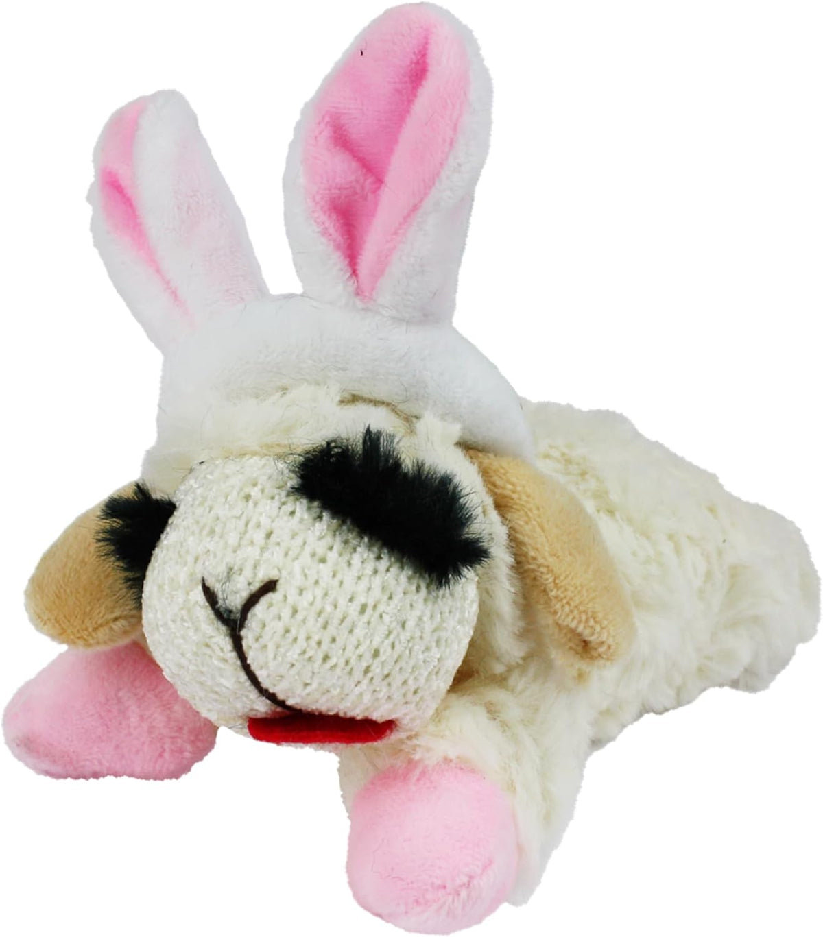 Multipet Lamb Chop Dog Plush Toy - Squeaky Toy for All Dogs - Extra Soft Plush - Stuffed Animal Dog Toy for Cuddling & Playing - Cute Pet Toy (6", Cream)
