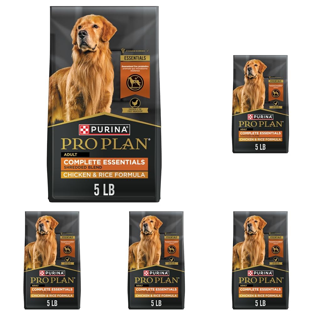 Purina Pro Plan Complete Essentials Chicken & Rice Dry Dog Food, 35 lb Bag