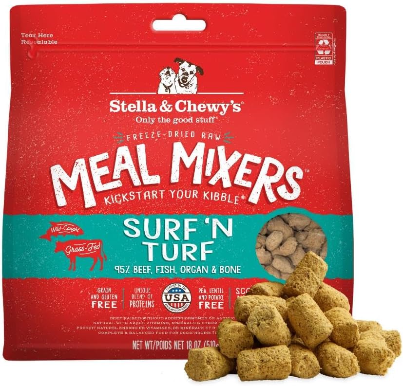 Stella & Chewy's Freeze-Dried Raw Beef Meal Mixers- Dog Food Topper and Mixer - Made with 95% Grass-Fed Beef, Organs & Bone - Perfect for Picky Eaters - Grain-Free - 7 oz