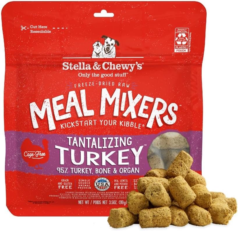 Stella & Chewy's Freeze-Dried Raw Beef Meal Mixers- Dog Food Topper and Mixer - Made with 95% Grass-Fed Beef, Organs & Bone - Perfect for Picky Eaters - Grain-Free - 7 oz