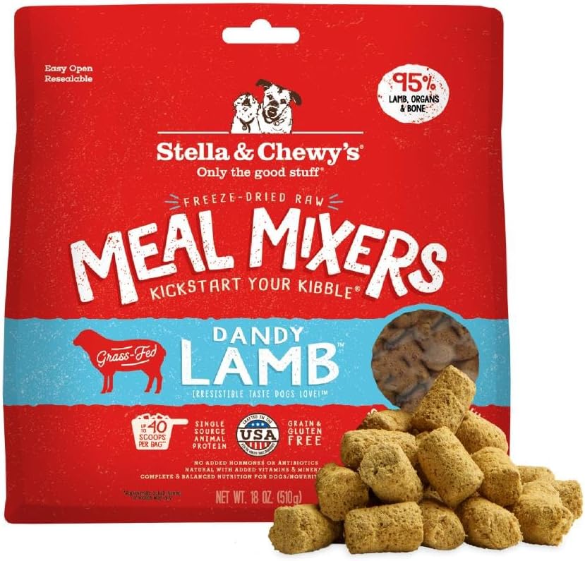 Stella & Chewy's Freeze-Dried Raw Beef Meal Mixers- Dog Food Topper and Mixer - Made with 95% Grass-Fed Beef, Organs & Bone - Perfect for Picky Eaters - Grain-Free - 7 oz