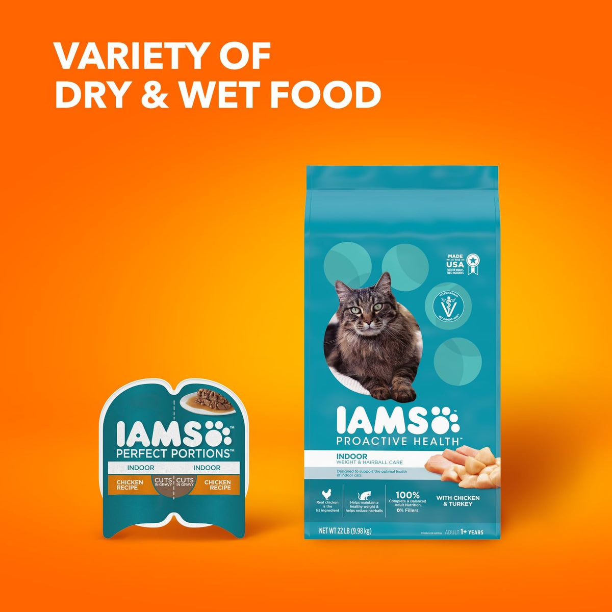 IAMS Proactive Health Indoor Dry Cat Food, Chicken & Turkey, 7 lb