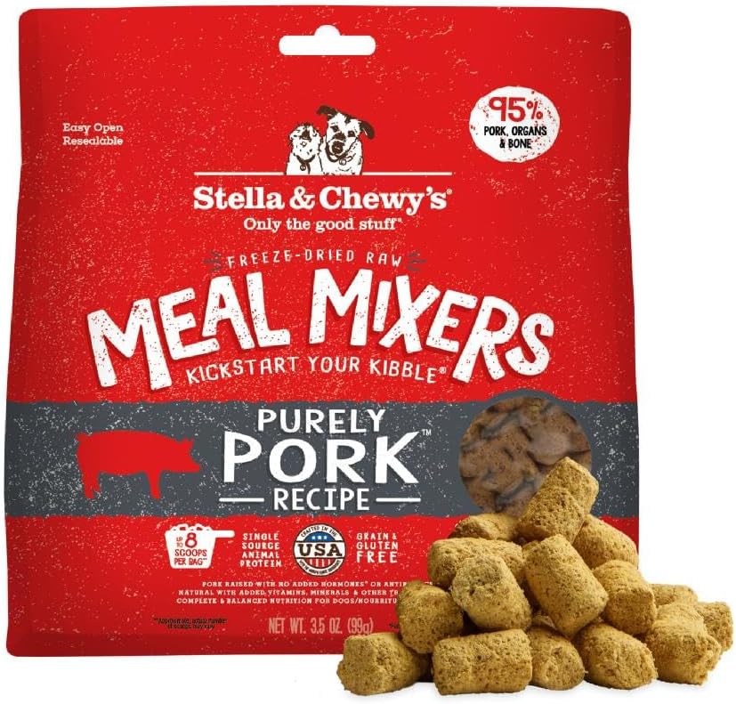 Stella & Chewy's Freeze-Dried Raw Beef Meal Mixers- Dog Food Topper and Mixer - Made with 95% Grass-Fed Beef, Organs & Bone - Perfect for Picky Eaters - Grain-Free - 7 oz